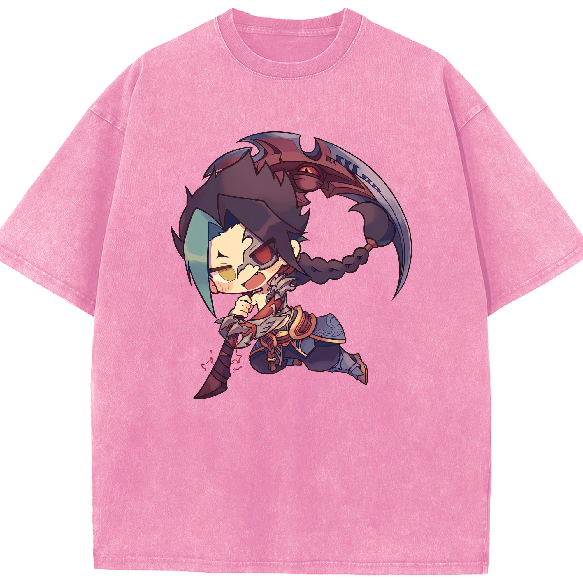 （画像用） リーグ・オブ・レジェンド League of Legends LOL 綿100% ヴィンテージ風 半袖Tシャツ（フロントプリント）